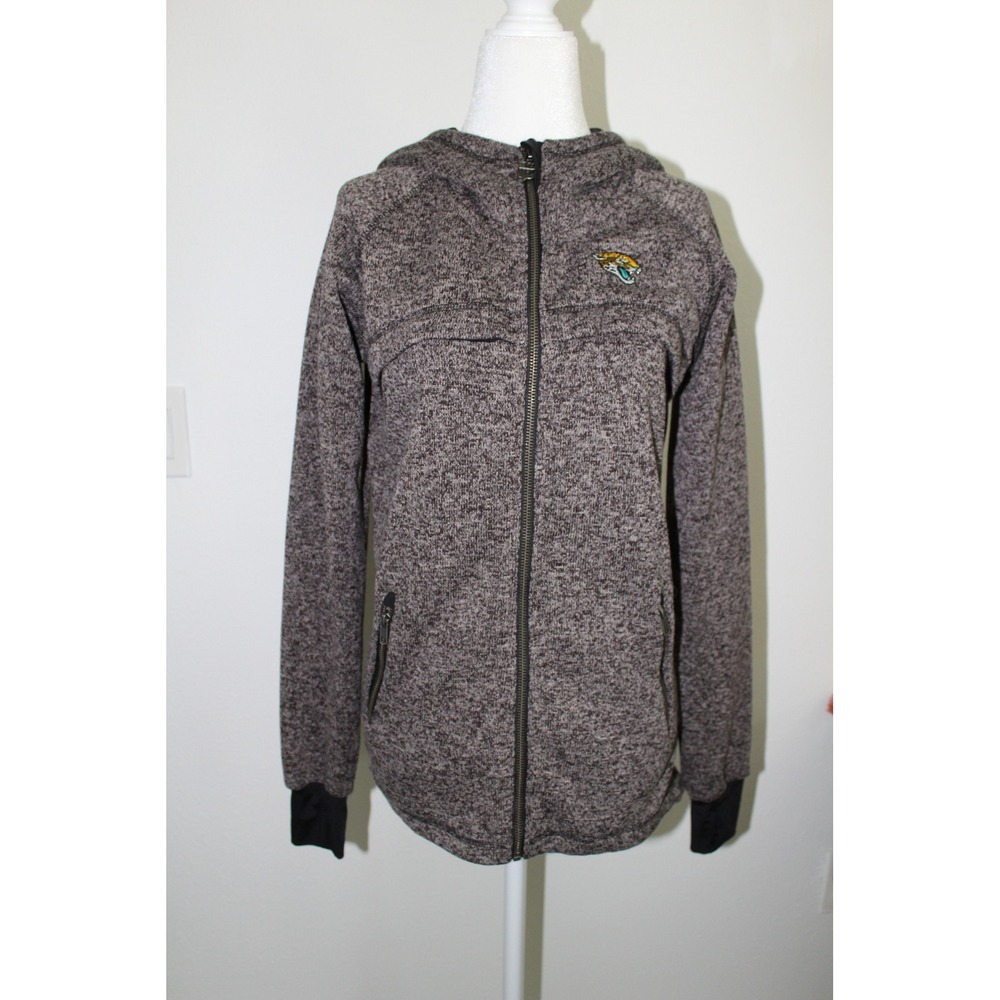 NFL Pro Line Jacksonville Jaguars Women's M Full Zip Heathered Hoodie Charcoal